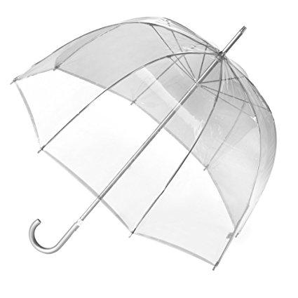 Totes Manual Open Bubble Umbrella, Clear, International Carry-on