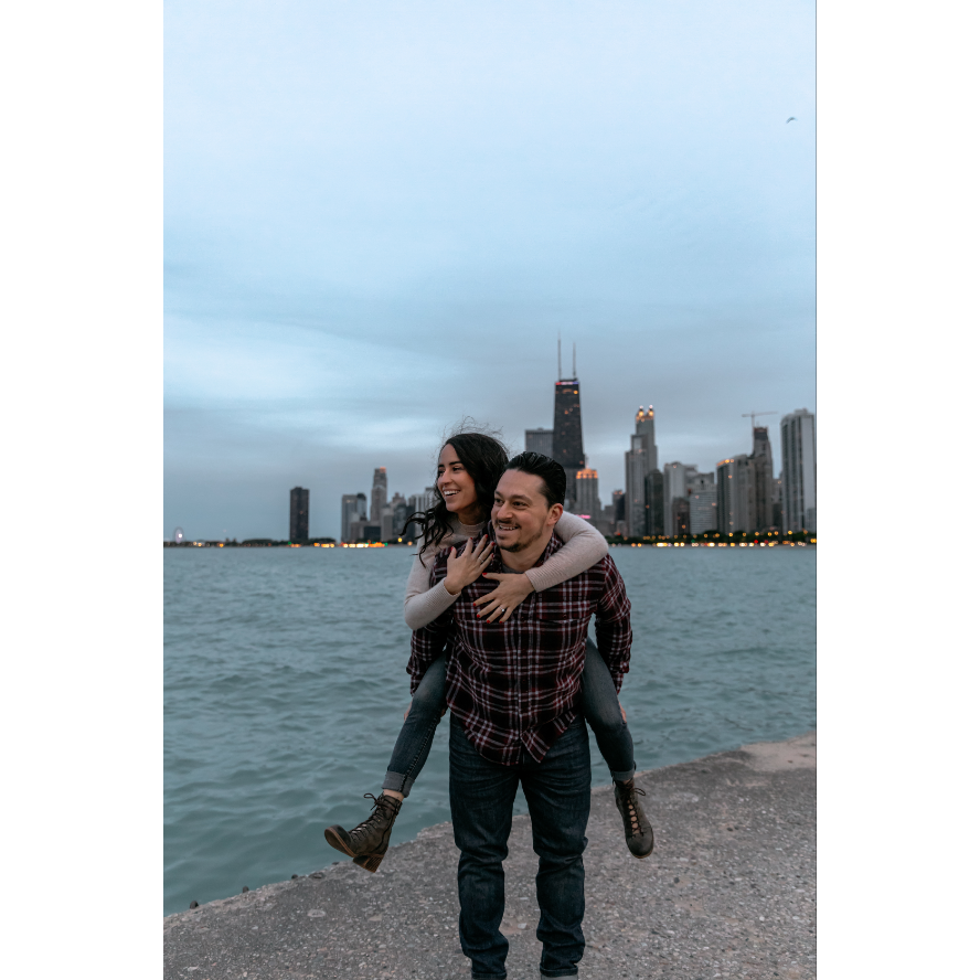 Engagement photos on the lake