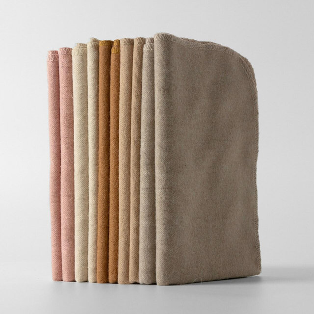 Pastel Oceanside Beach 100% Cotton Flannel Towels Set 1-ply Paperless Unpaper Towels Reusable Wash Cloth Ocean Forest Zero Waste Kitchen