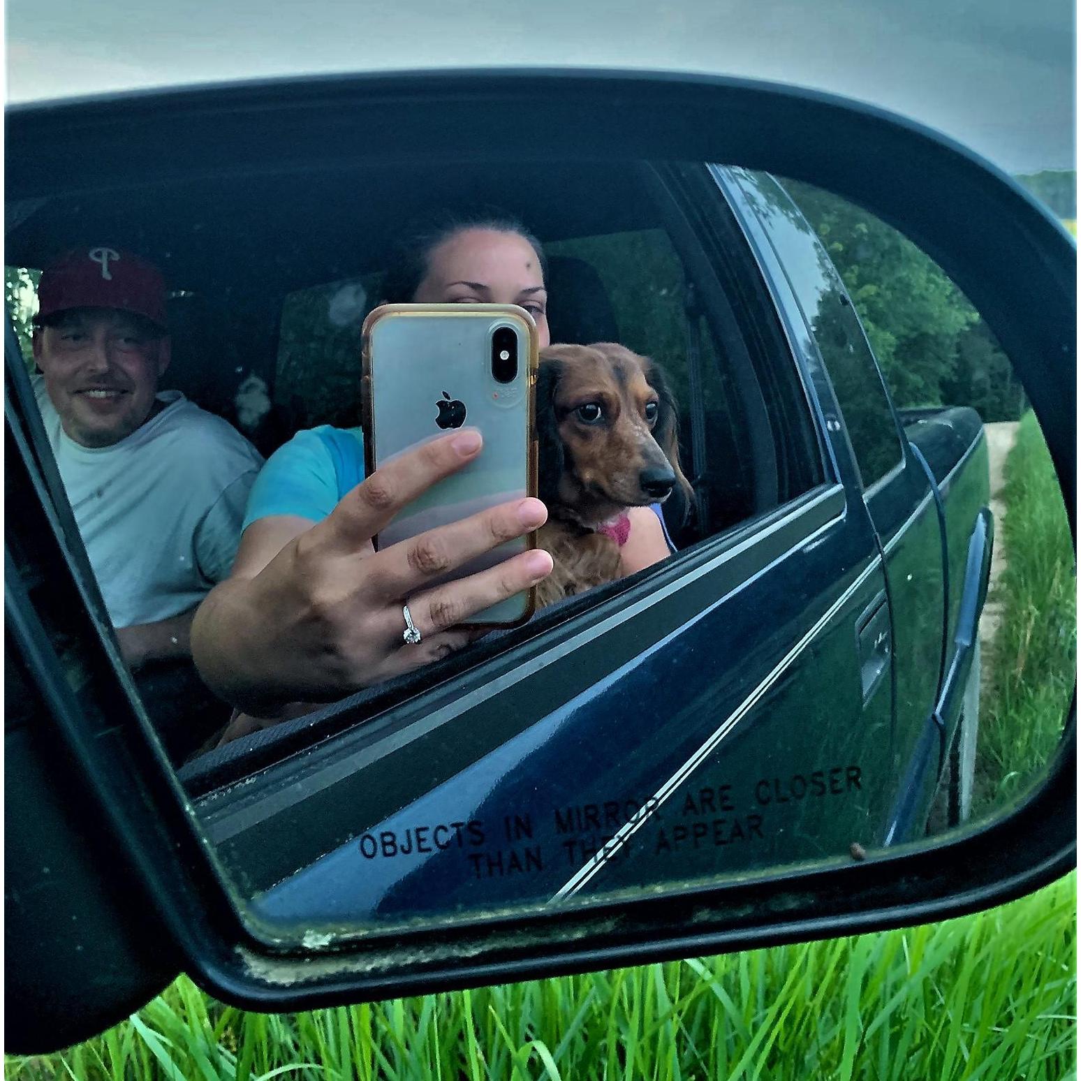 Trudy likes to go for bog rides too!