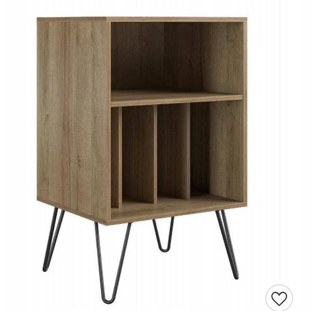Concord Hairpin Leg Vinyl Record Stand Reclaimed Oak/Matte Black - Novogratz