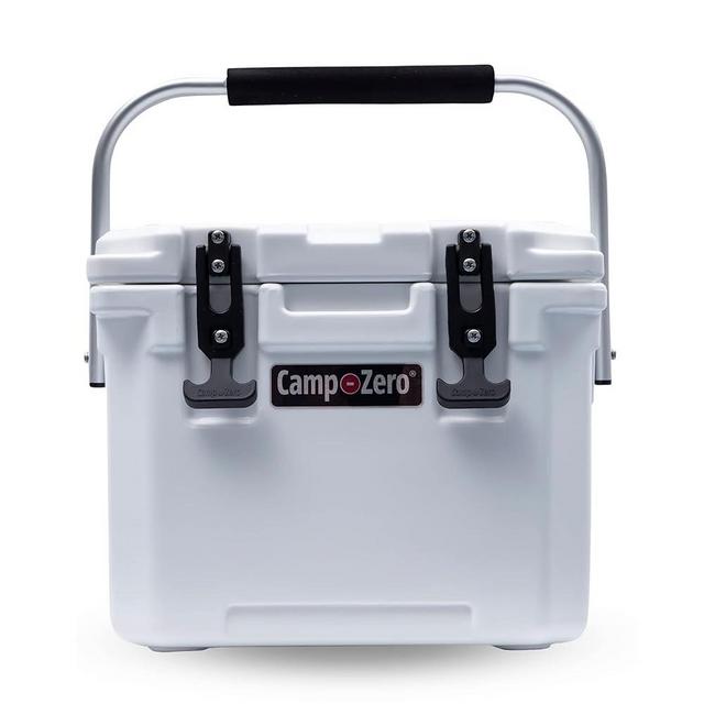 CAMP-ZERO 10 | 10.6 Qt. Cooler with 2 Molded-in Cup Holders and Folding Aluminum Handle