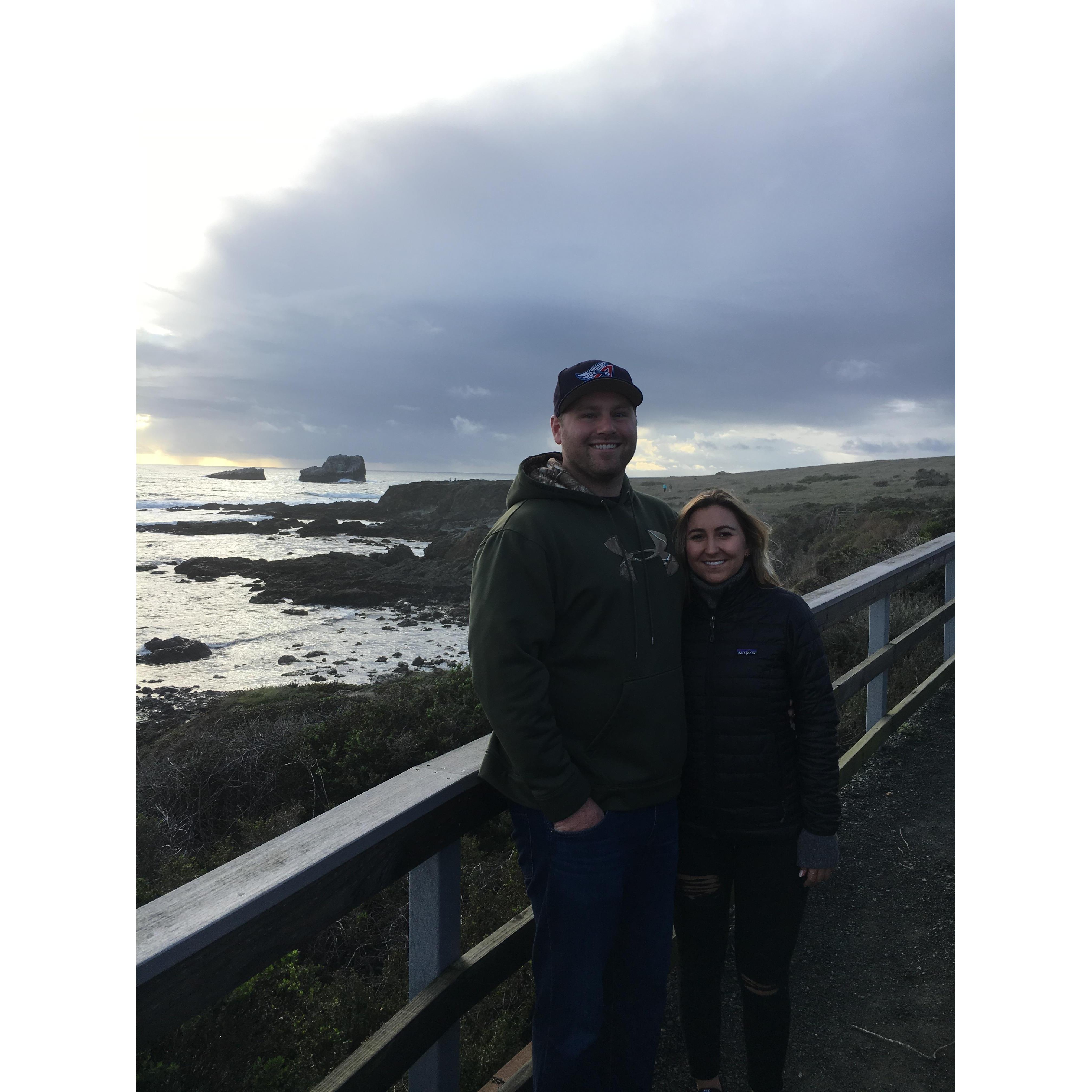This is our spot where we go to see the elephant seals in Cambria every year.