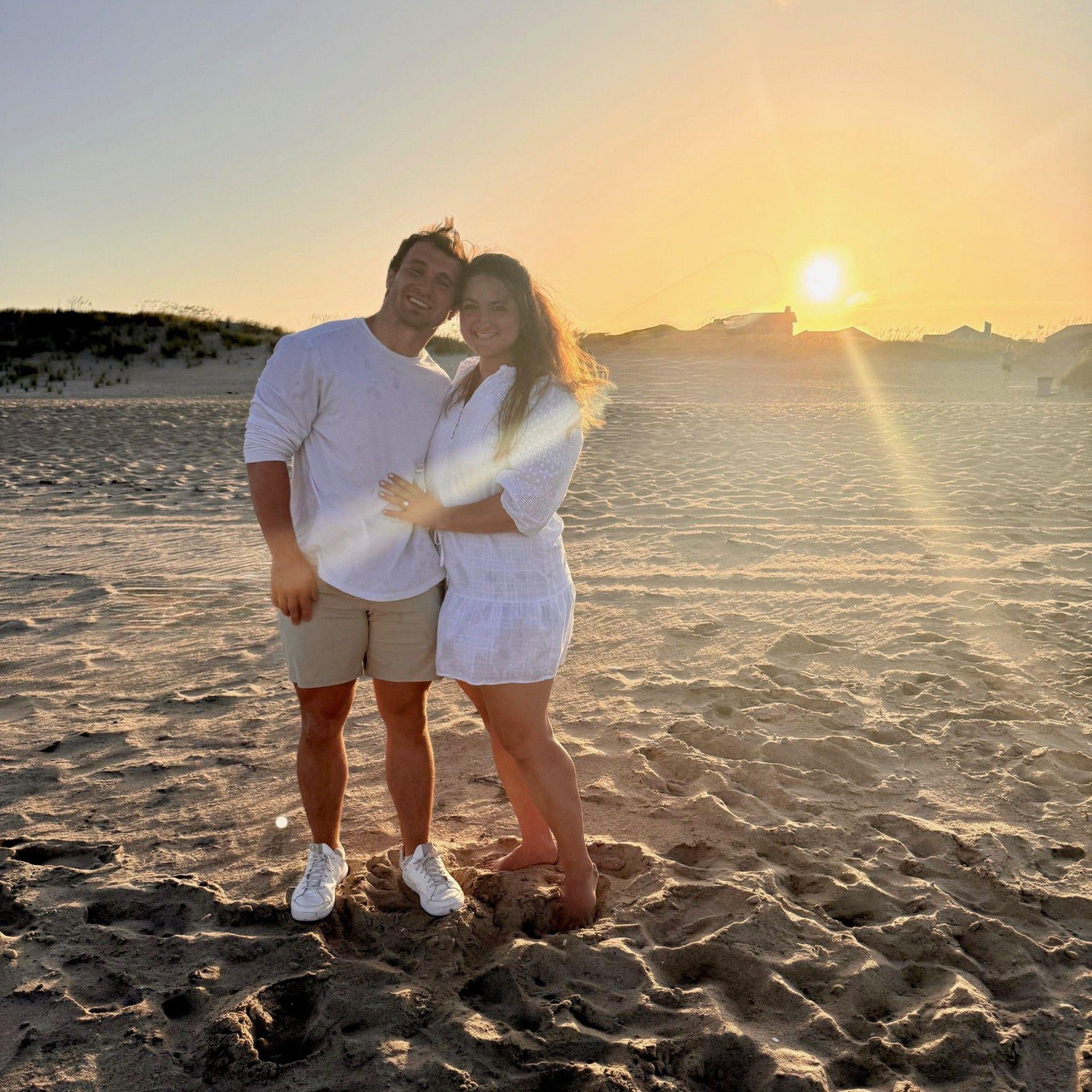 Minutes after we got engaged in the Outer Banks