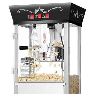 Matinee Popcorn Machine - 8oz Popper with Stainless-Steel Kettle, Reject Kernel Tray, Warming Light, and Accessories by Great Northern Popcorn (Black)