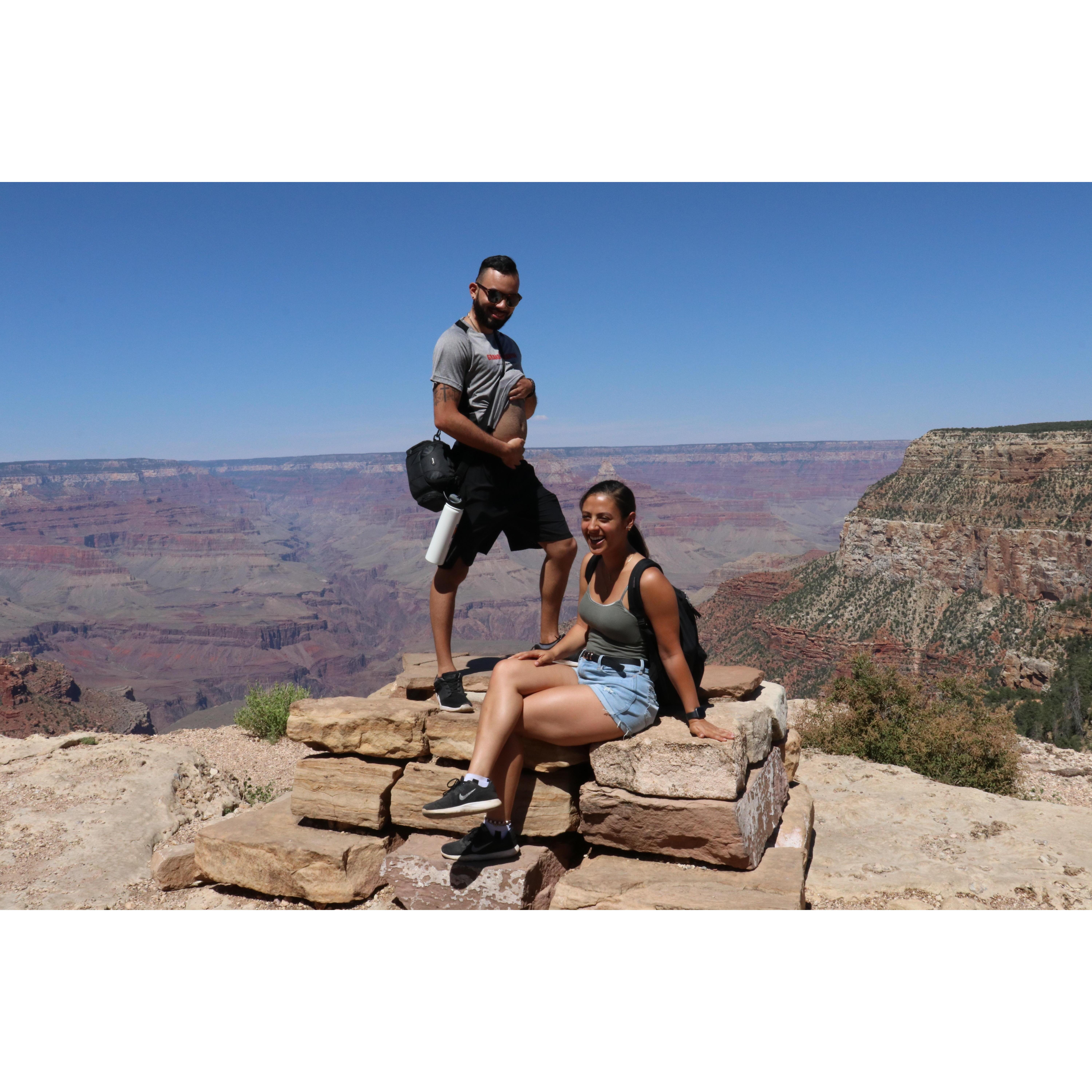 Frank pregnant at the Grand Canyon in Arizona. July 2019