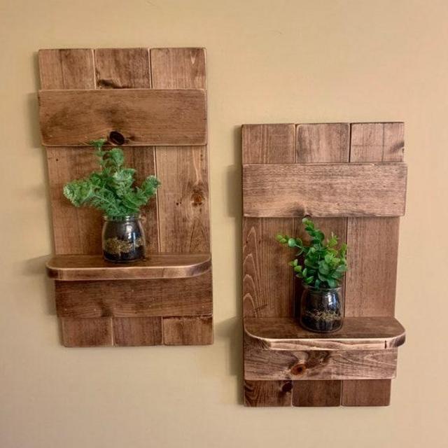 Set of two shutter shelves | wall shutters | decorative shutters
