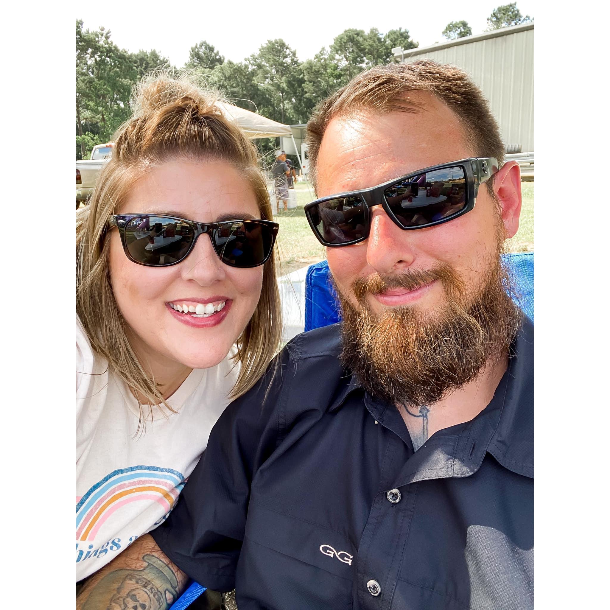 Family crawfish boil