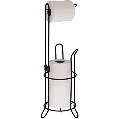 ToiletTree Products Deluxe Bathroom Toilet Tissue Paper Roll Storage Holder Stand (Chrome)