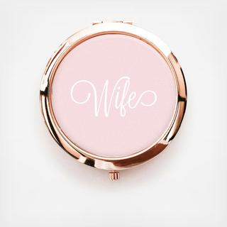 Personalized Rose Gold Compact Mirror