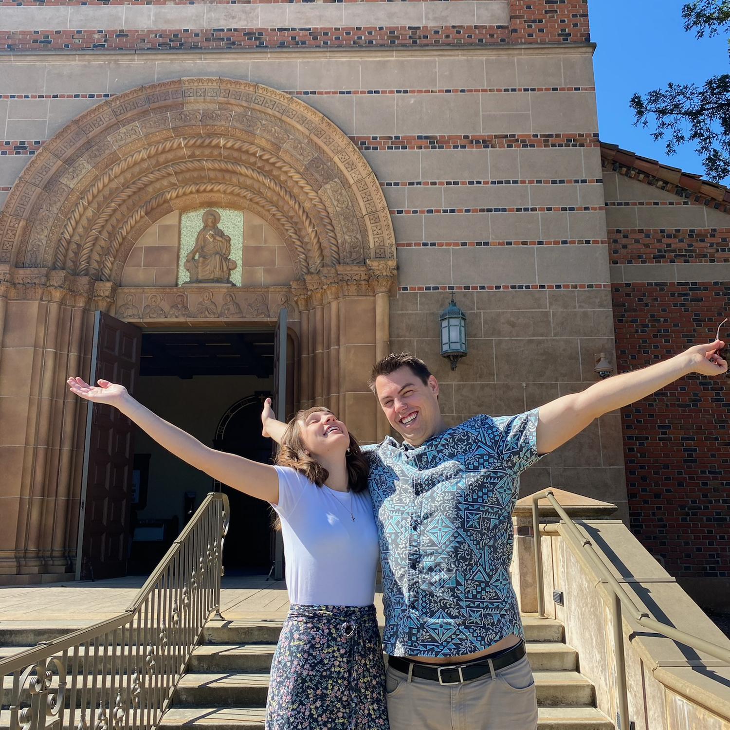 “He is risen!” at Sacred Heart in Sacramento.