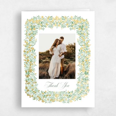 Green Photo Wedding Thank You - Lunette Photo Foil