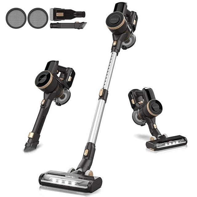 ORFELD Cordless Vacuum Cleaner,45 mins Runtime, Stick Vacuum 4 in 1 for Pet Hair Carpet Hard Floor, Brushless Motor, Detachable Battery