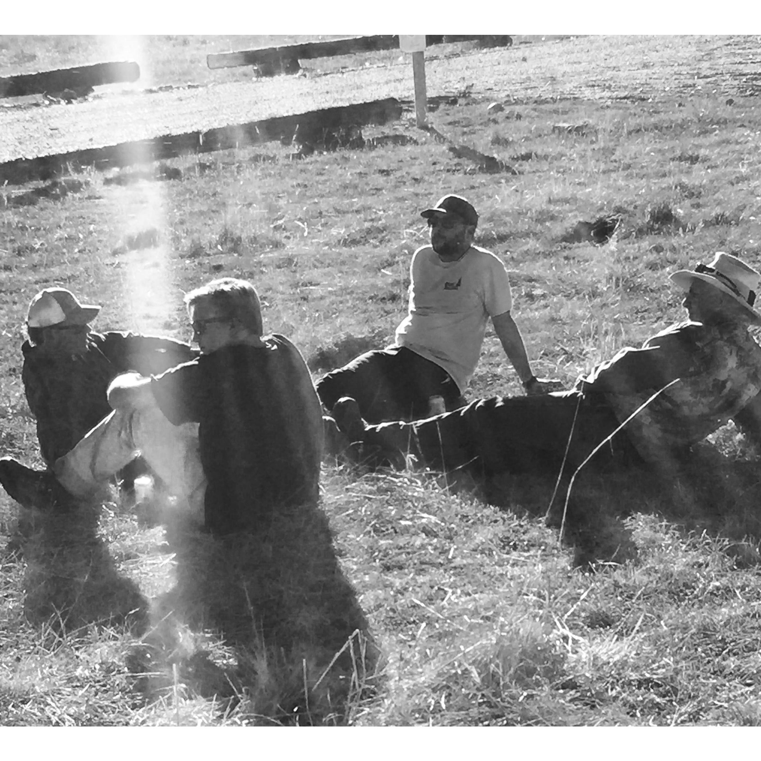 Doing what I do best. Hunting with the boys