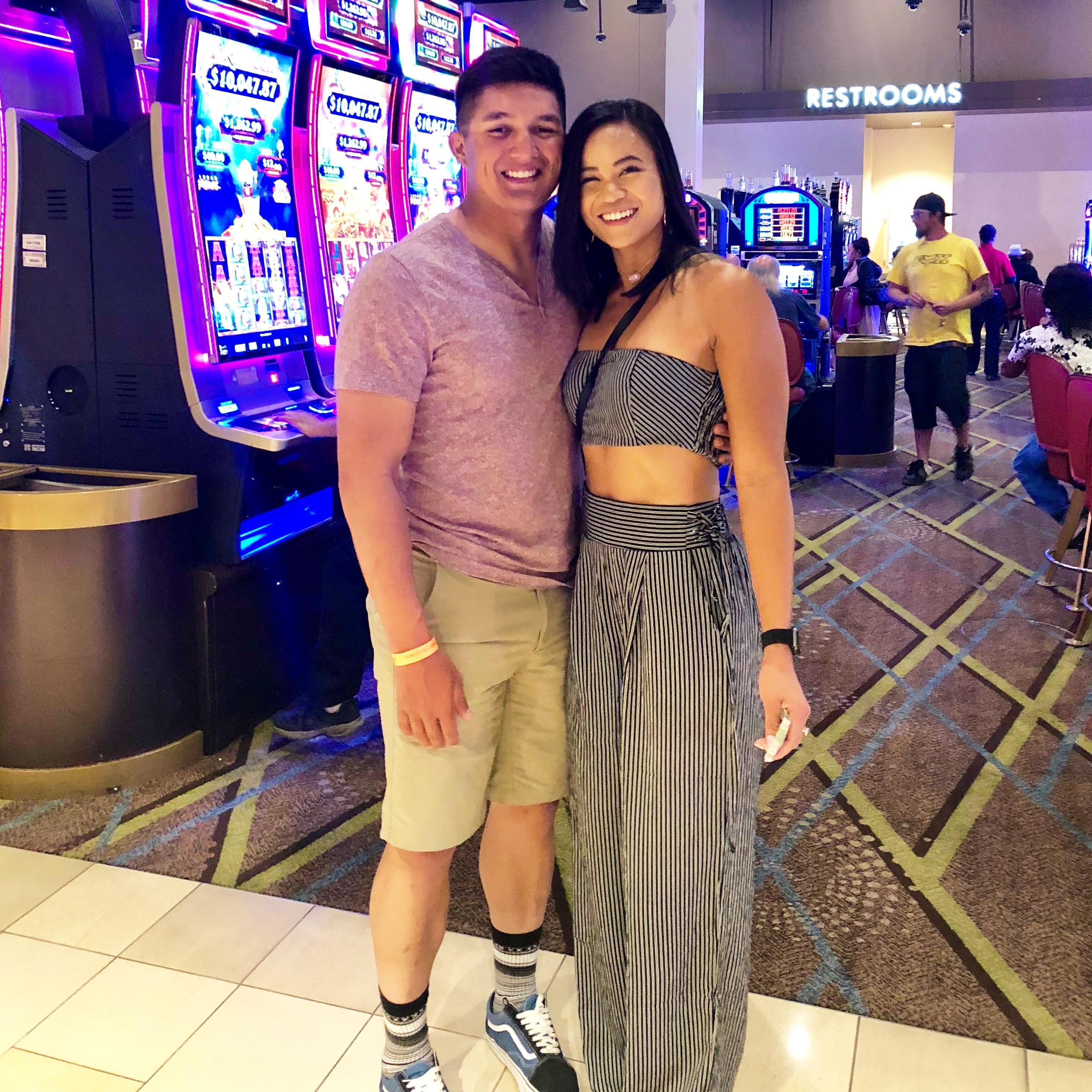 We actually won money gambling