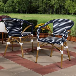 Eliane French Indoor & Outdoor Stackable Bistro Dining Chair, Set of 2