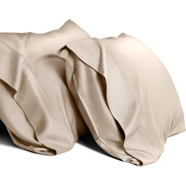 WishSmile Cooling Queen Pillow Cases Set of 2 Breathable Cool Silky Soft Rayon Derived from Bamboo Fabric, Moisture Wicking for Hot Sleepers,Hair and Skin Friendly,Taupe,2 Pack,20x30IN