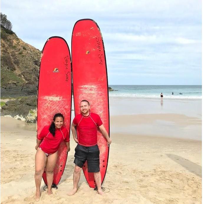 Surf lesson in Australia