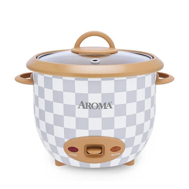 AROMA® 6-Cup (Cooked) One-Touch Pot Style Rice Cooker with CoreCoat™ PFAS-Free Nonstick Ceramic Surface (1.5 Quarts)