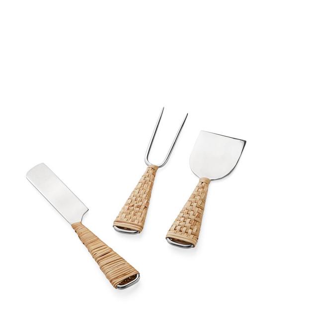 Tulum Rattan Cheese Knife Set