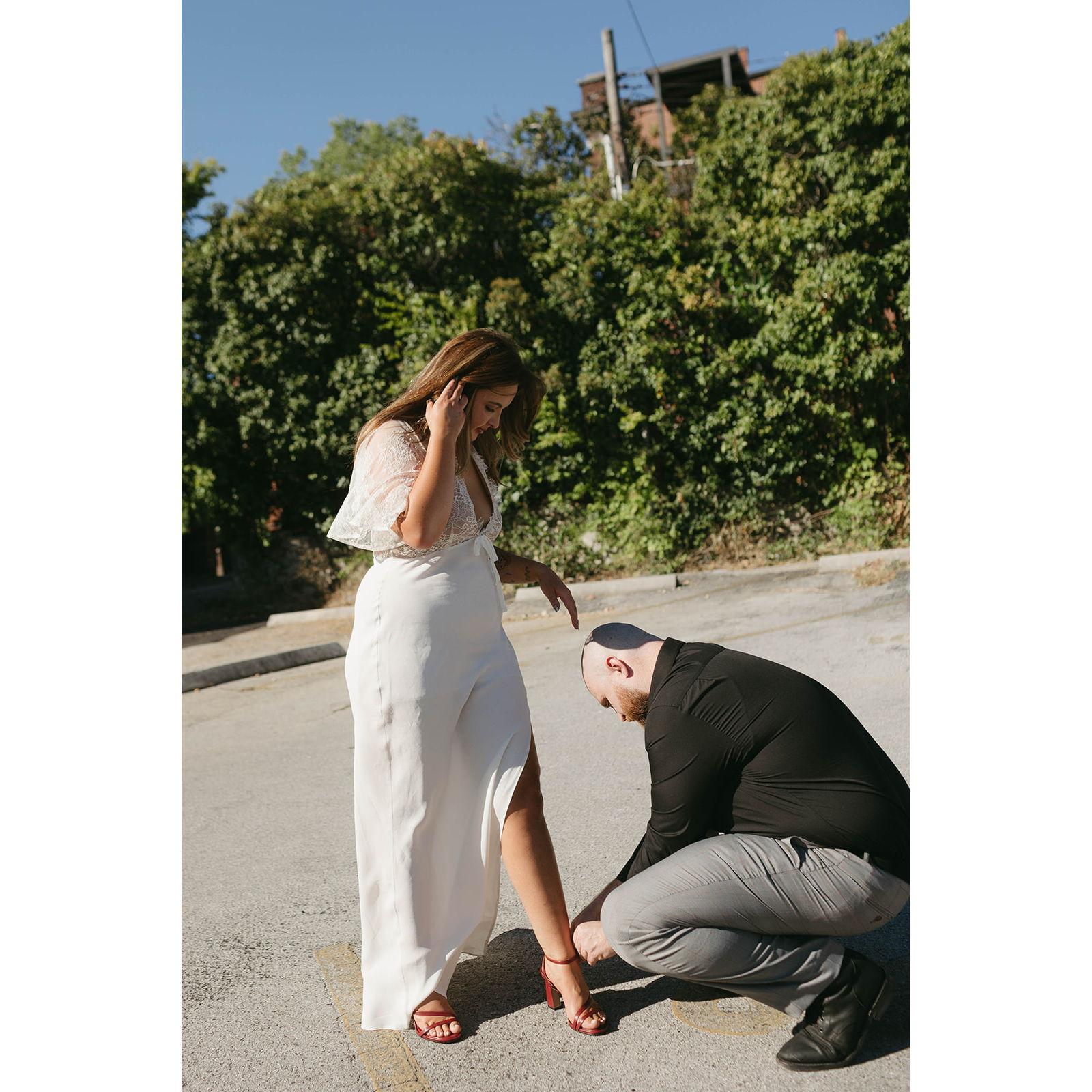 He has been fixing my shoes since our first week together. Always treating me like a princess!