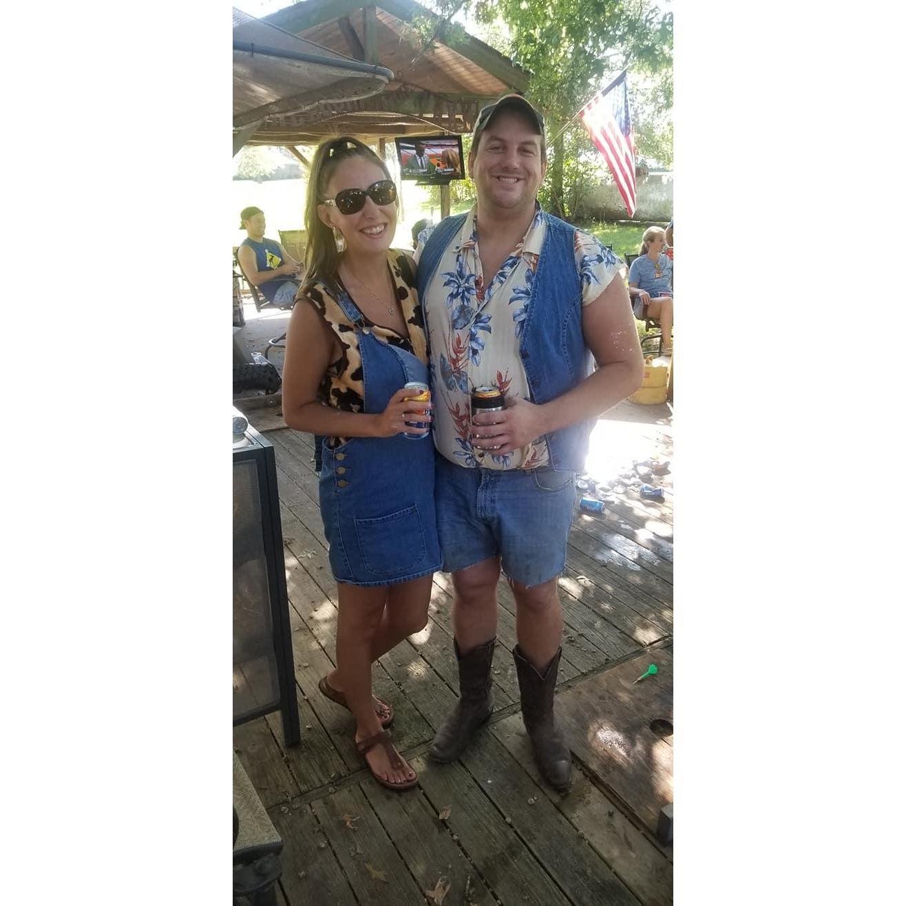 $20 Thrift Store outfits for Beer Olympics.
