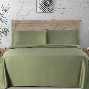 Bamboo Bliss Resort Bamboo Collection by RHH 400 Thread-Count Bamboo Sateen Sheet Set | Dillard's | Queen | Oil Green
