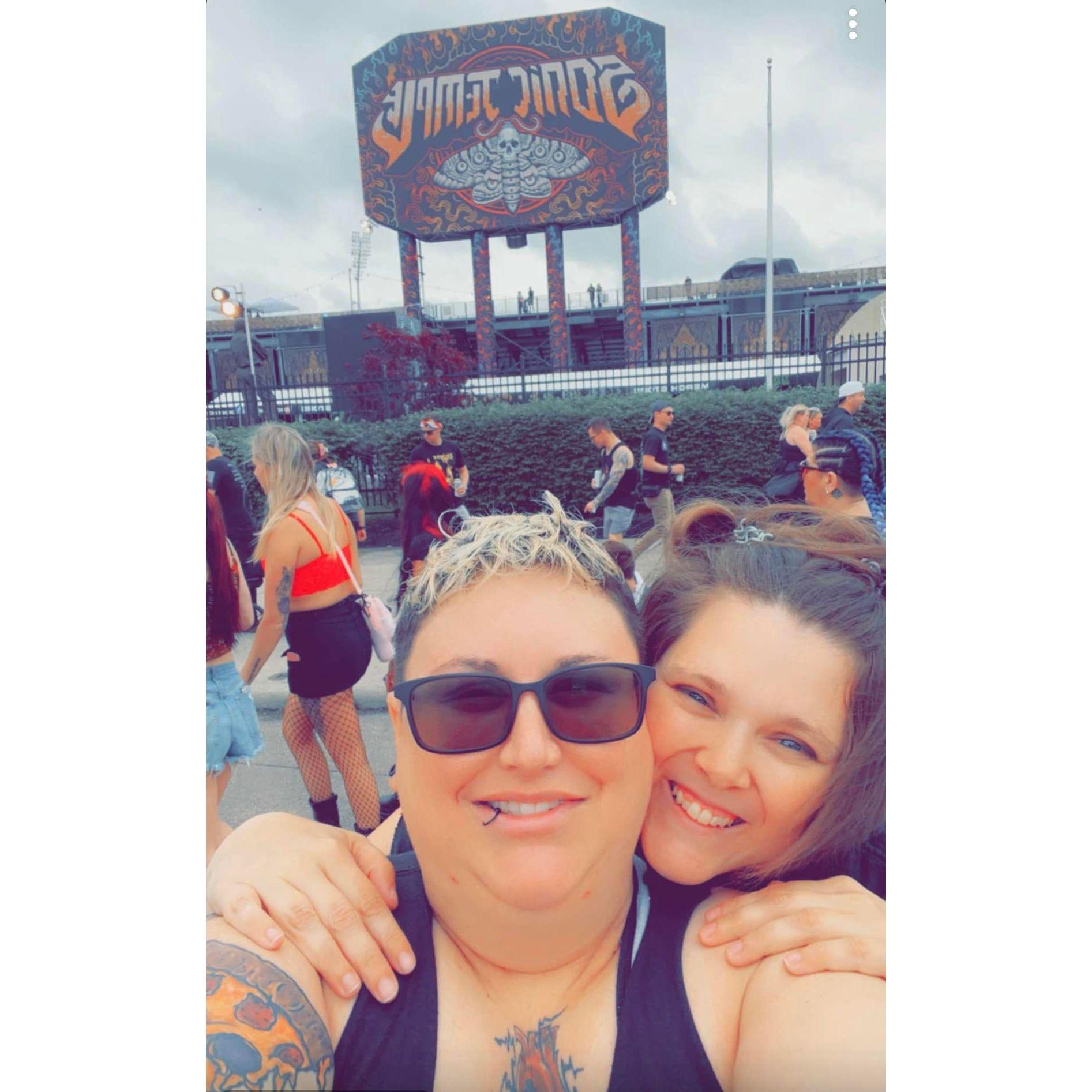 Our first concert together was Sonic Temple. We had the best time. Its so refreshing having the same taste in music and both loving the environment of a good rock concert.