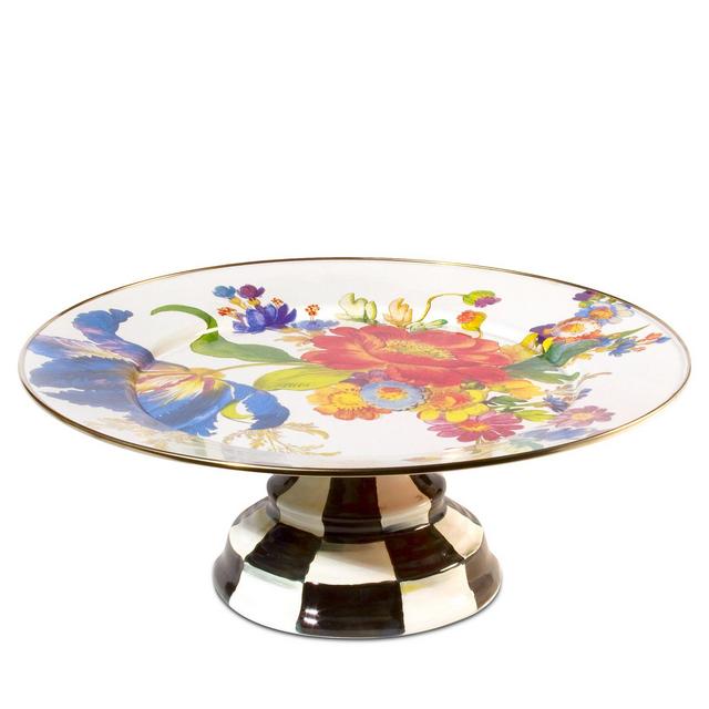 MacKenzie-Childs Flower Market Pedestal Platter