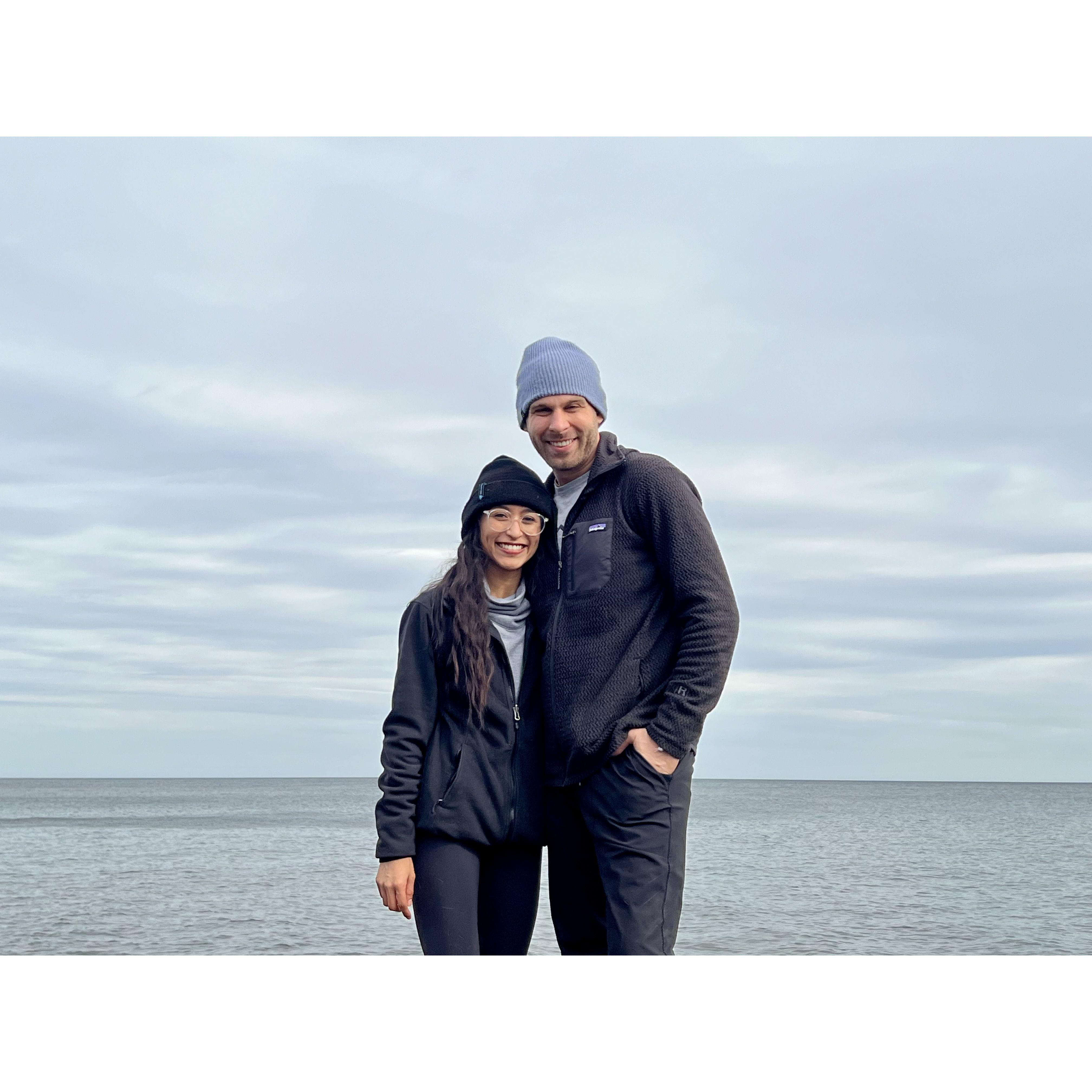 Our first time hiking on Lake Superior together