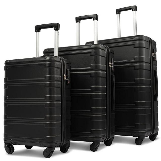Merax 3 Pcs Luggage Set with TSA Lock, Lightweight Expandable Luggage Spinner Suitcase Set