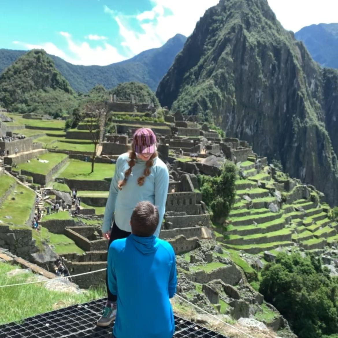 The proposal at Machu Picchu