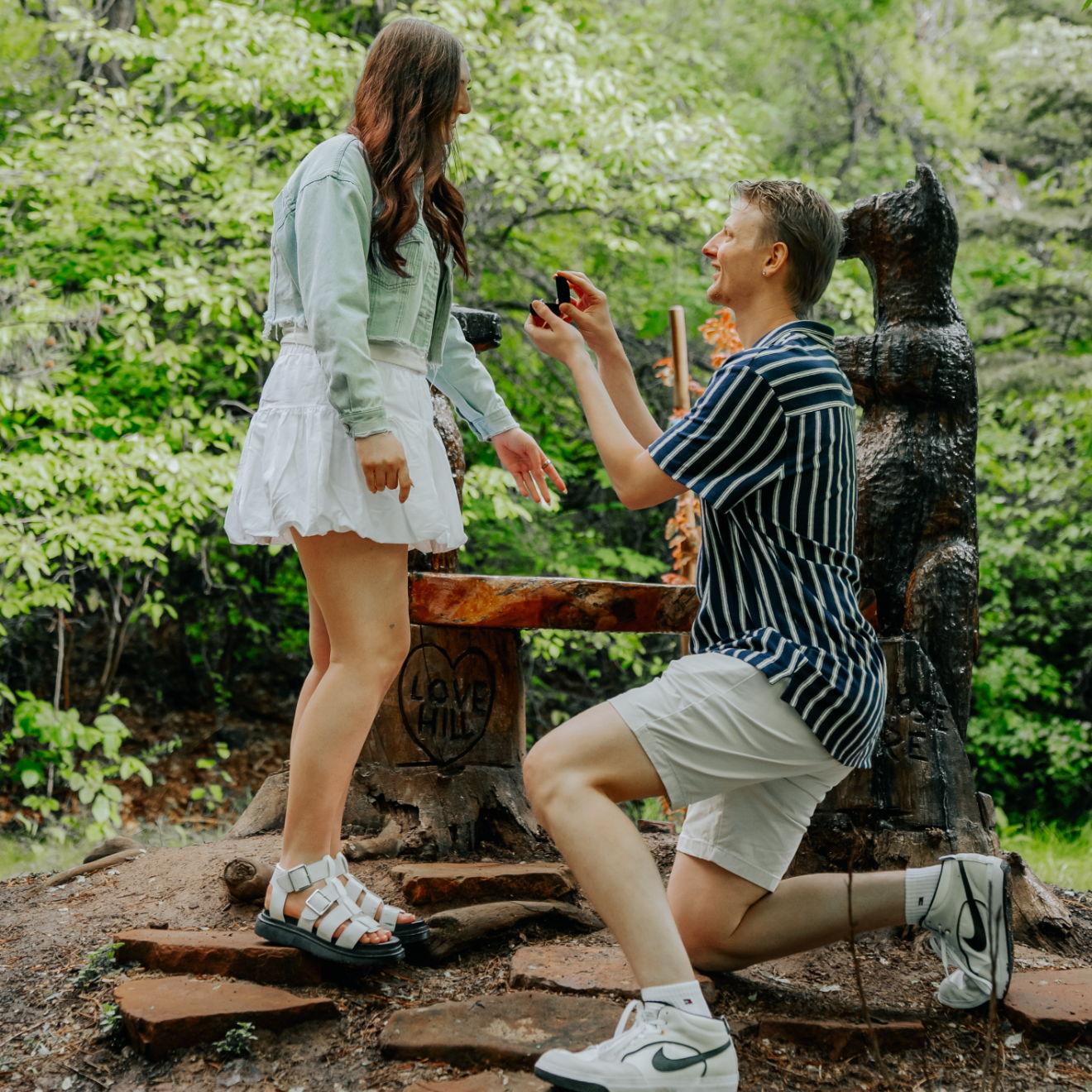 He popped the question!!