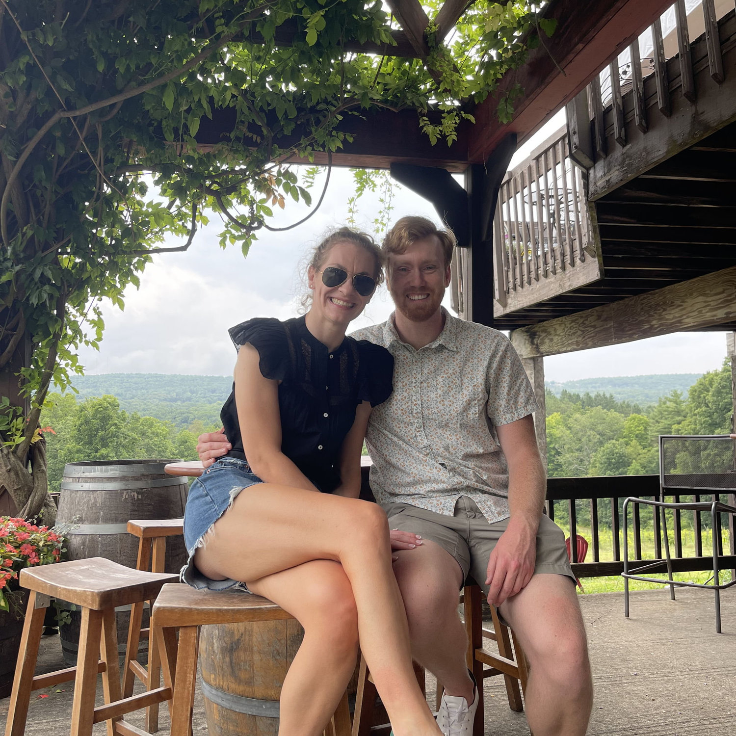 Katie and Carson managed to find a vineyard in upstate NY. Say less
