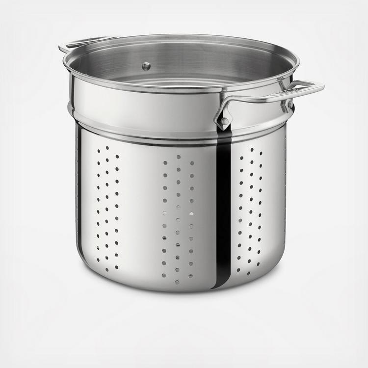All-Clad 3pc Multi Cooker Stainless Steel Stock Pot Strainer & Lid 12qt  Pasta