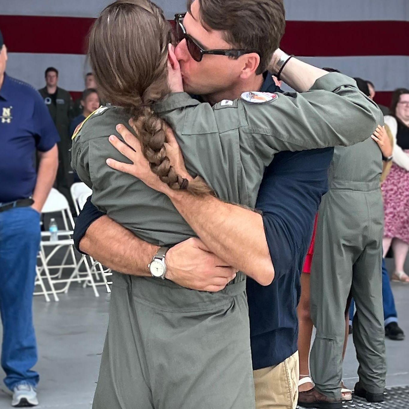 First time seeing each other after a 9 month deployment! :)