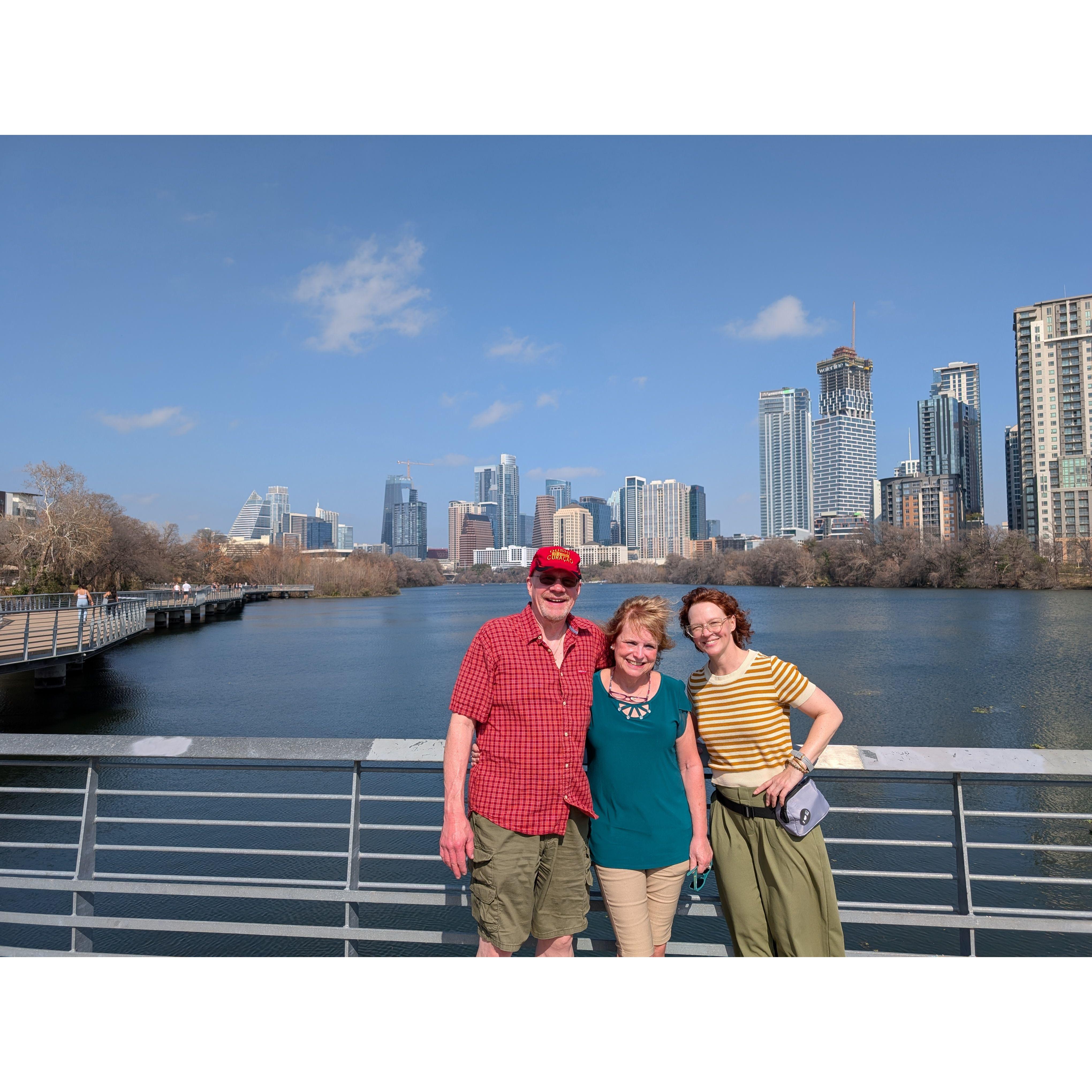 Austin with Mike's sister.