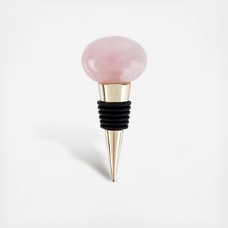 Garden Party Rose Quartz Bottle Stopper