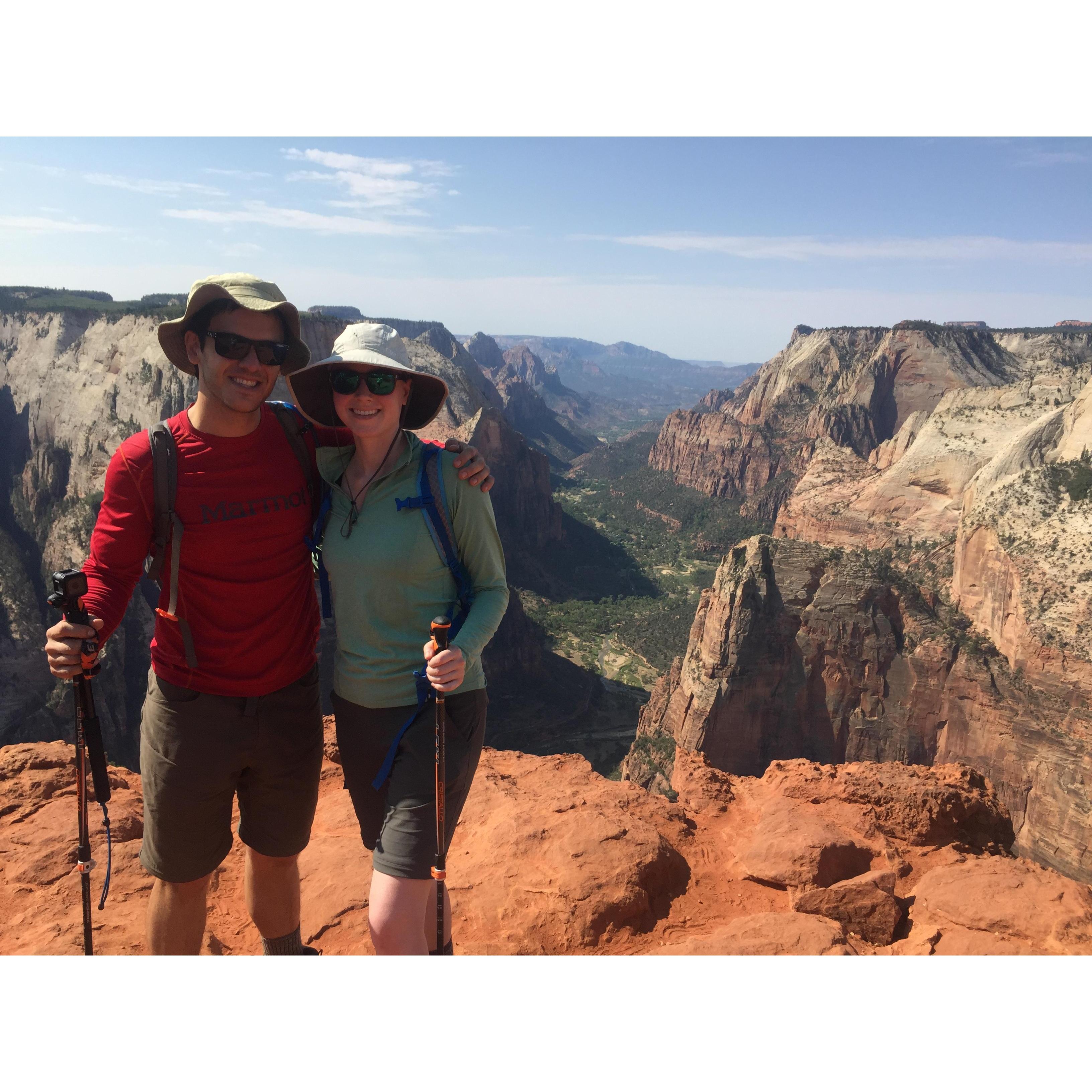 High fashion at high elevations - Observation Point, Zion National Park (September 2017)