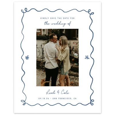 White Wedding Digital Save the Date - Nesso Photo