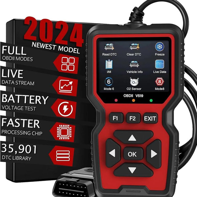 OBD2 Scanner Diagnostic Tool, Check Engine Code Reader OBD2 Scanner with Reset, Mode 6, Mode 8 & I/M Readiness, Auto Check Engine Light Car Diagnostic Scan Tool for All OBDII Car Since 1996