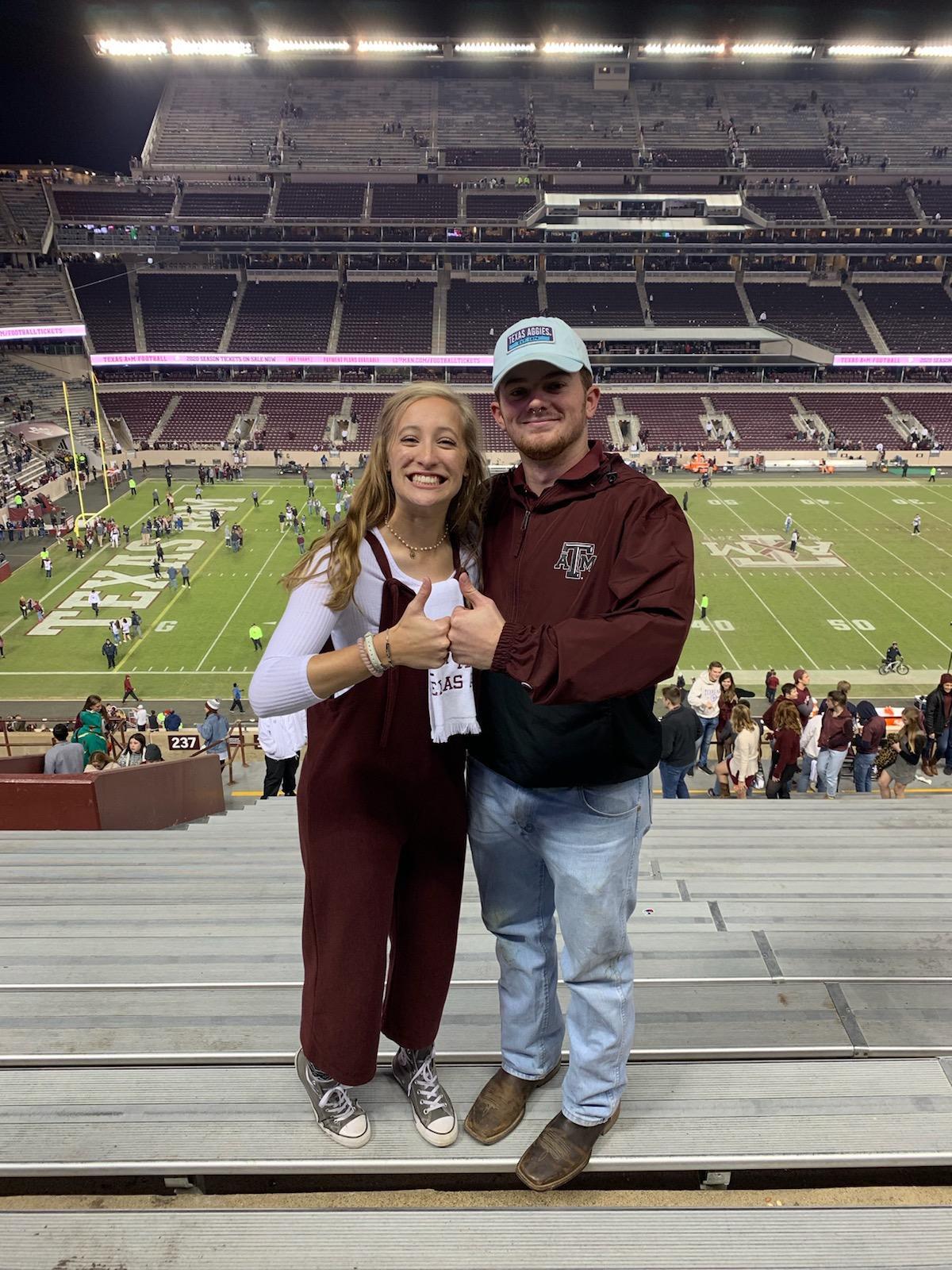 Ryan had a BIG time crush but was trying to act all stealthy because we were just friends! And casually asked me to take a picture with him after the football game we went to with friends!
