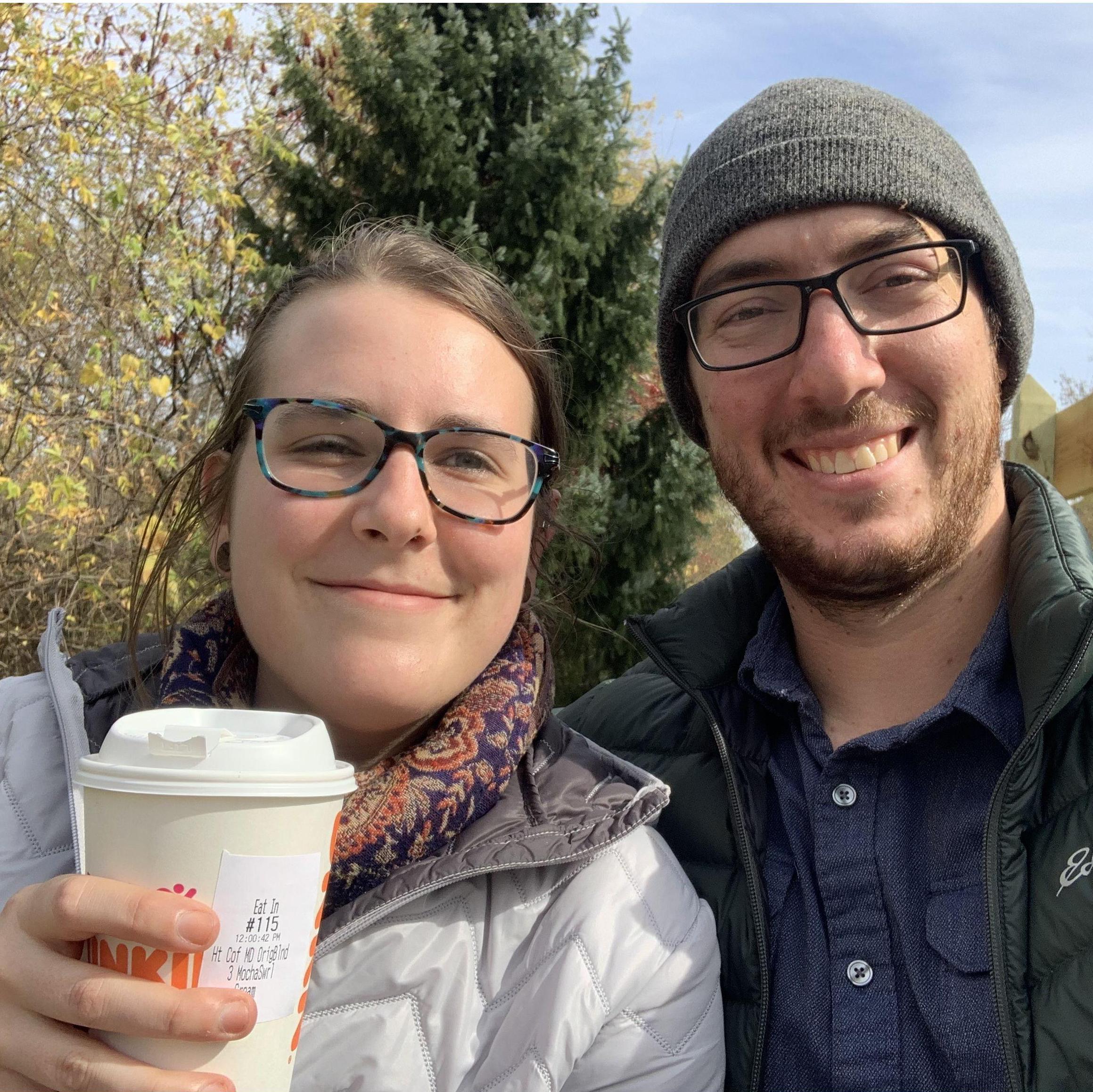 A traditional Rail Trail walk with Dunkin'