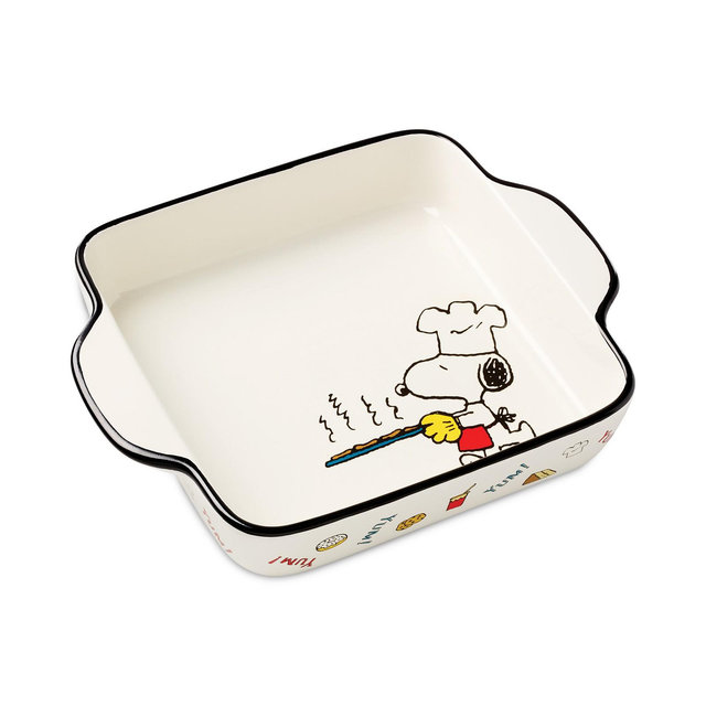 Lenox Chef Snoopy Square Stoneware Baker