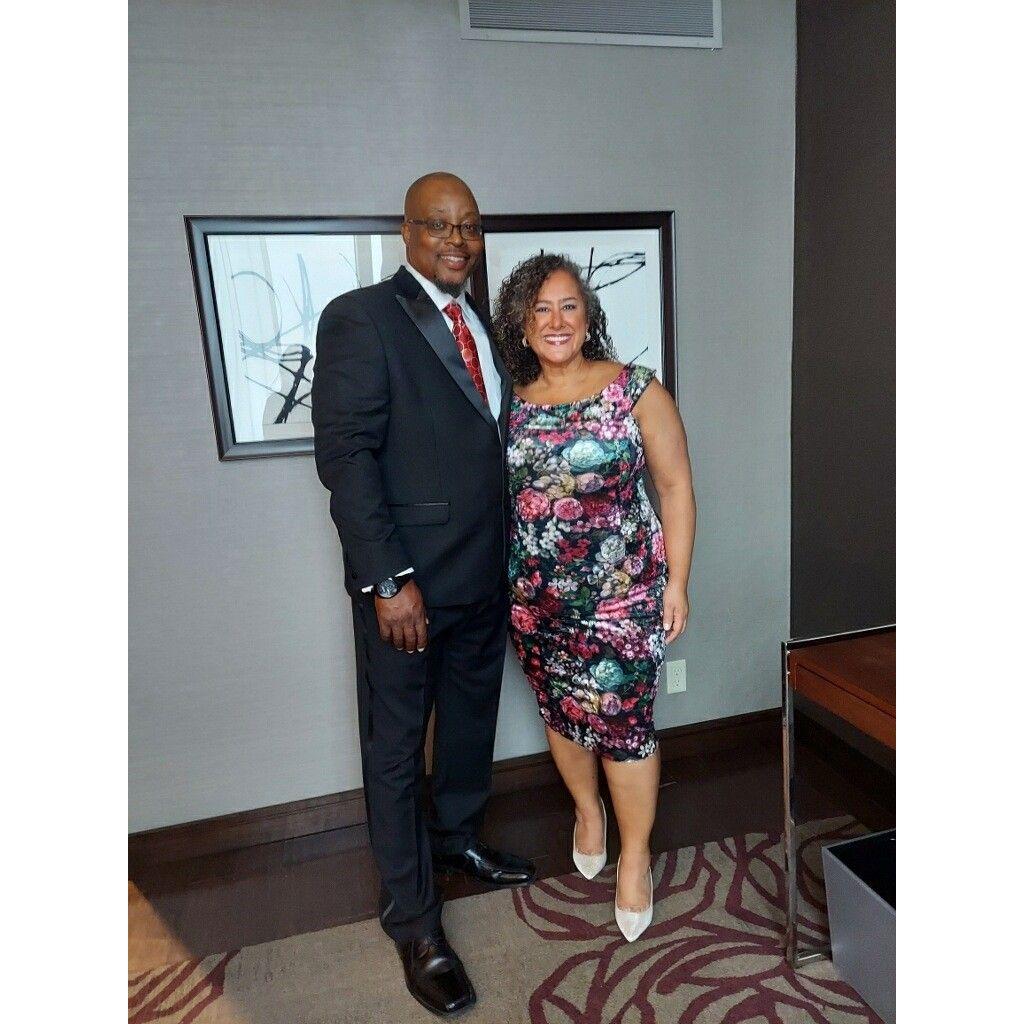 Denise and Tim going grey but still looking fabulous.