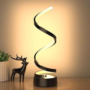 Classic Spiral LED Table Lamp Black