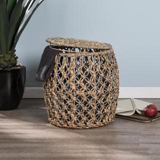 Howe Water Hyacinth Storage Accent Table