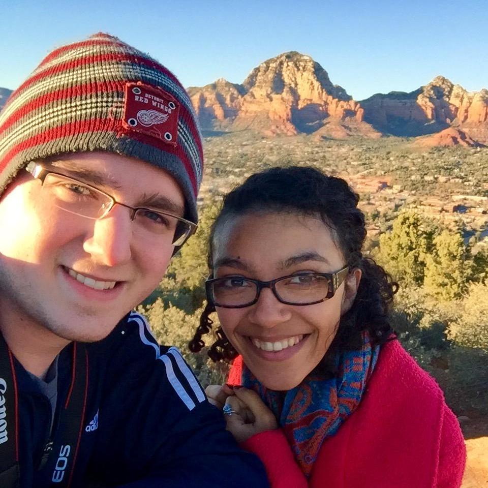 Hiking with Kirk's mom in Sedona Arizona! Chilly but beautiful!