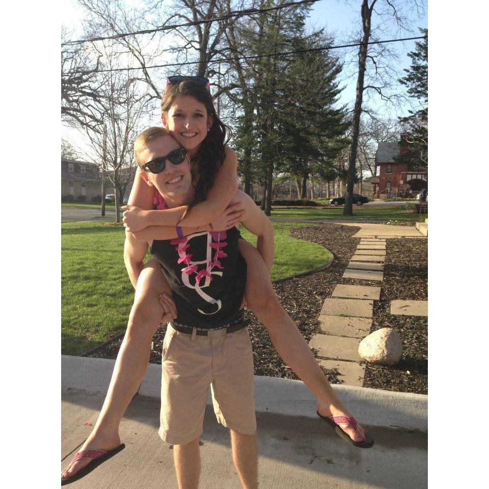 Our first Drake Relays together in 2013