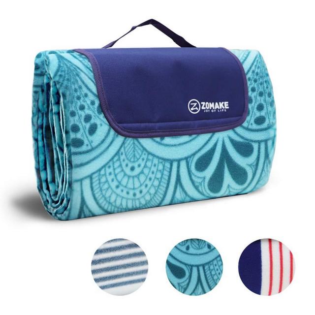 ZOMAKE Picnic Blanket Mat Waterproof Extra Large, Outdoor Blanket with Waterproof Backing for Family, Concerts, Beach, Park